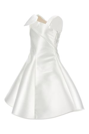 white fabric dress MONNALISA KIDS | 71G90173040001